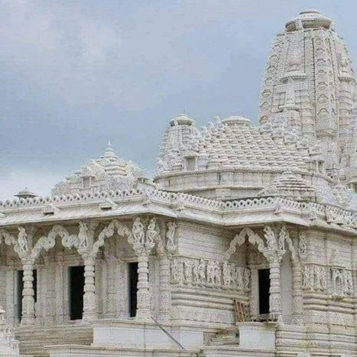 Designer White Carved Marble Temple