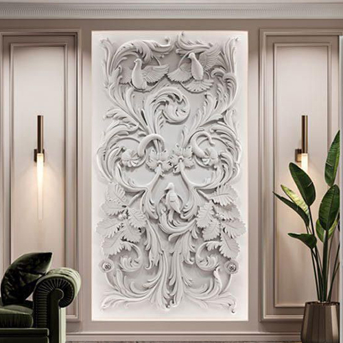 3D White Design Wall Cladding Panel
