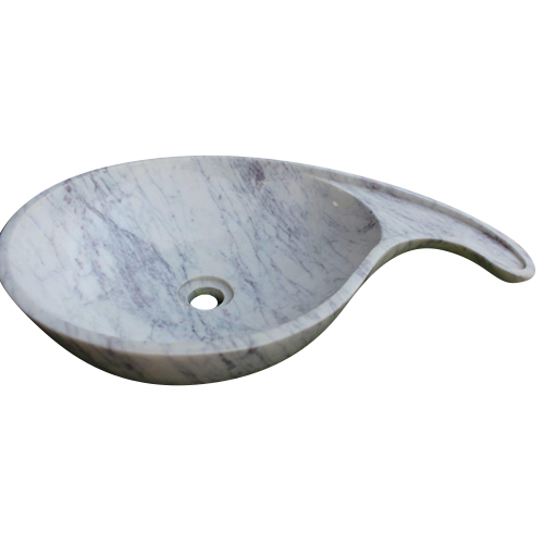 Modern Stone Wash Basin - Color: White
