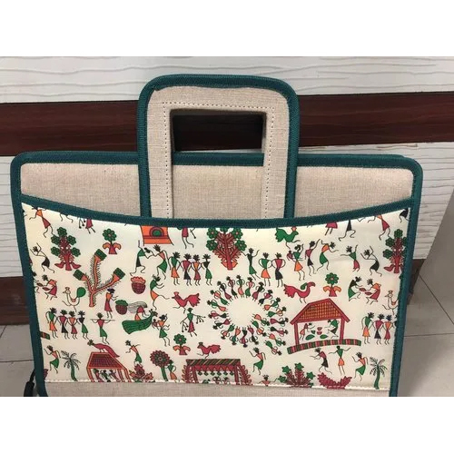 Printed Messenger Bags - Color: Brown