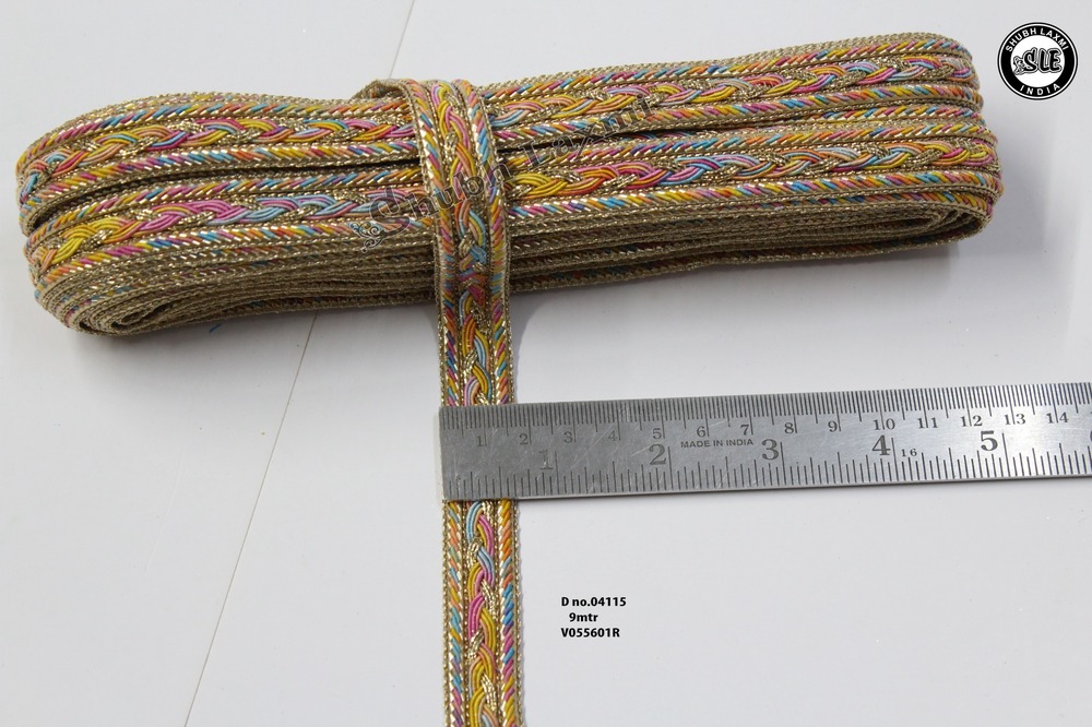 Multi Colour Border Lace