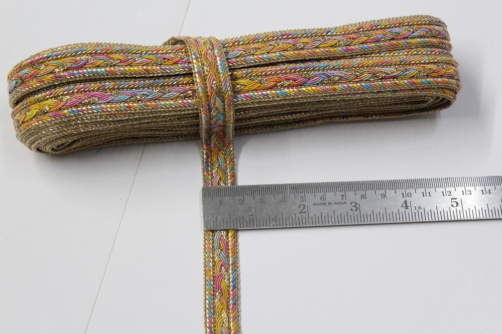 Multi Colour Border Lace