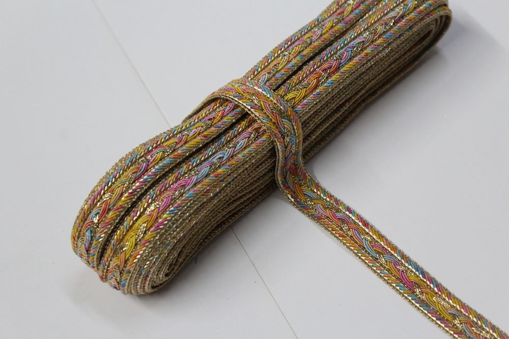 Multi Colour Border Lace