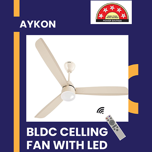 BLDC FAN WITH LED ALUMINIUM WITH REMOTE
