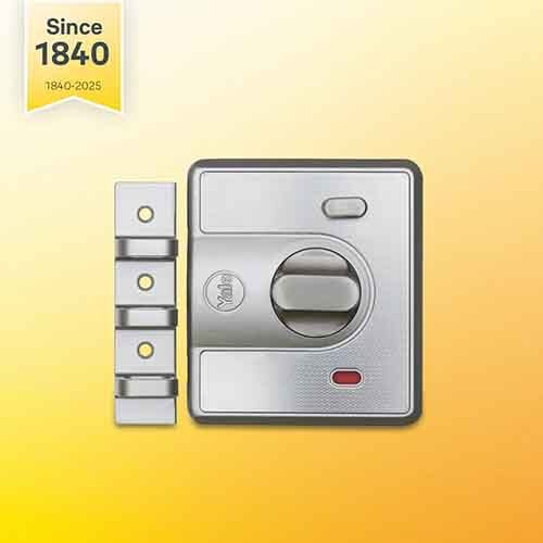Cvb-500Sil-Tt Series Vertibolt Guard Main Door Rim Lock Knob Inside Silver Finish With Dimple Keys - Color: Sliver