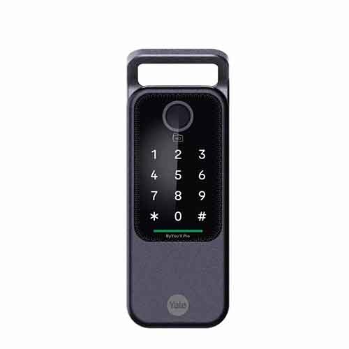 Byyou V Pro Smart Door Lock With 5 Way Unlocking Fingerprints In-Built Bluetooth Pin Code Rfid Tag Manual Key (Blackgold) - Color: Black