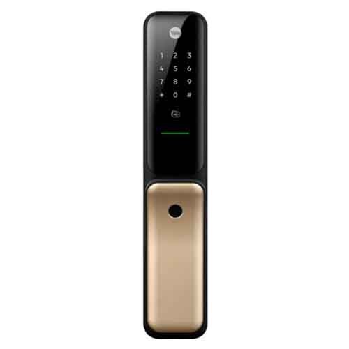 Yale Kyra Pro Push Pull Smart Lock With Fingerprint Pin Rfid Manual Key Gold - Finish: Color Coated
