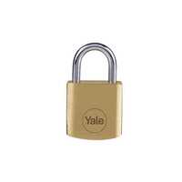 Yale Y110B201111 - Brass Padlock (20 mm) - Indoor Lock for Locker, Backpack, Tool Box - 3 Keys - Standard Security