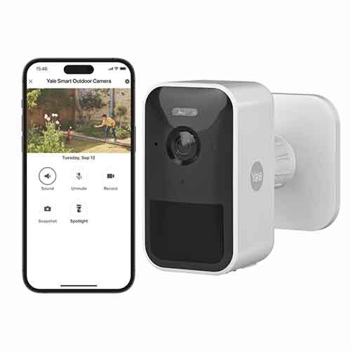 Yale Smart Outdoor Camera 1080P Fhd Motion Trigger 2-Way Audio Color Night Vision Spotlight Solar Charger (Optional) Works With Yale Home App - Camera Pixels: 1080 Megapixel (Mp )