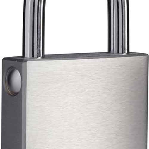 Y120DB501271 Yale 50mm Brass Disc Padlock with 3 Retaining Keys (Chrome Finish)