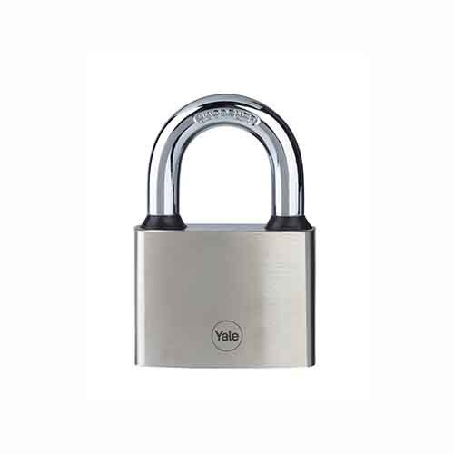 Y112601321 Yale 60mm Iron Disc Padlock With3 Retaining Keys (Silver Finish) - Color: Sliver