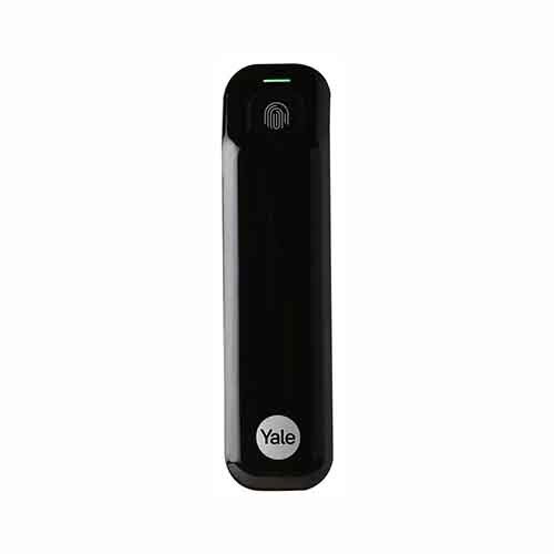 Yale Fingerprint Digital Wardrobe Lock For Sliding Door- Handle- Black - Finish: Mirror Finish