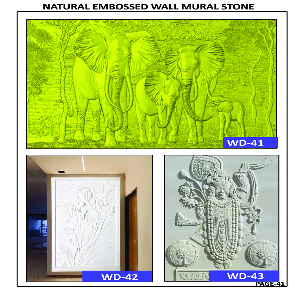 NATURAL SANDSTONE EMBOSSED WALL MURAL