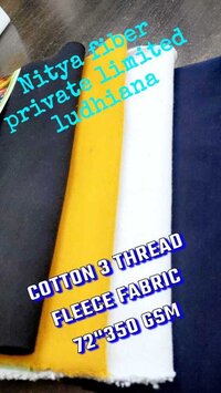 High Quality Cotton 3 Thread Fleece Fabric - 350 Gsm, 72 Inches Wide | Soft Texture, Durable, Ideal For Apparel And Home Textiles