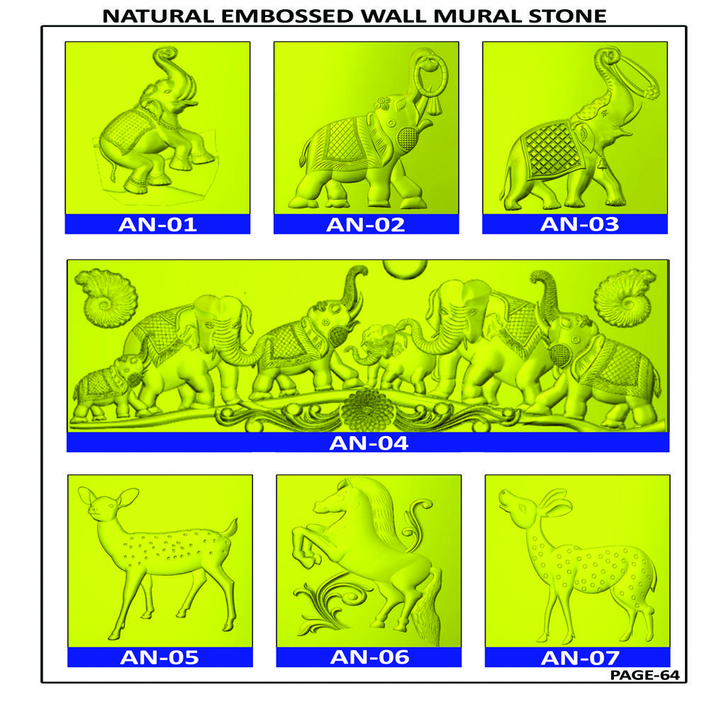 NATURAL SANDSTONE EMBOSSED WALL MURAL