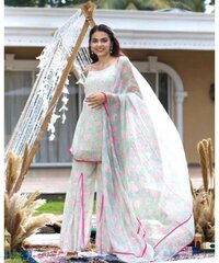 Printed Georgette Sharara Set