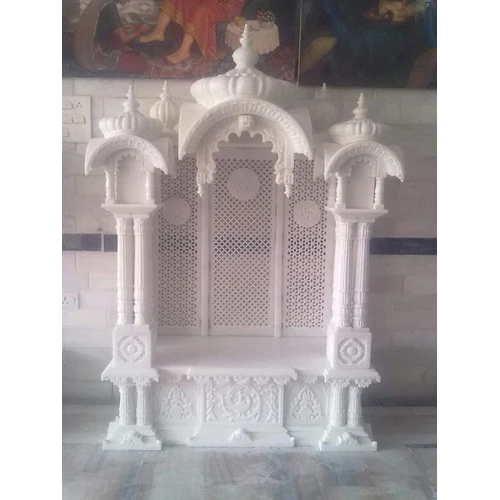 Marble Pooja Ghar Temple - Color: White