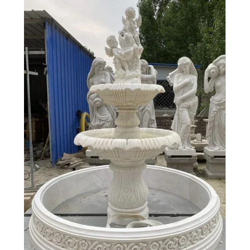 White Marble Water Stute Fountains - Feature: High Quality