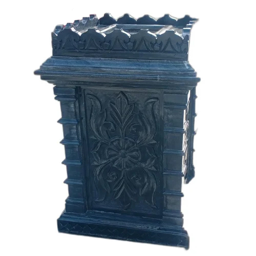 Grey Marble Tulsi Pot - Color: Blue