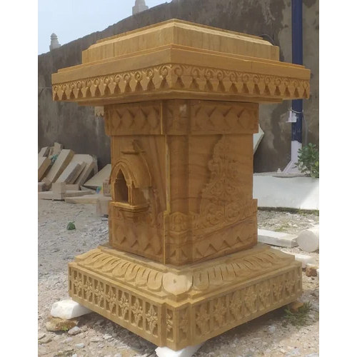 Sandstone Tulsi Pot - Color: Brown