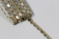 Golden Zari  Mirror Lace