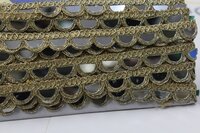 Golden Zari  Mirror Lace
