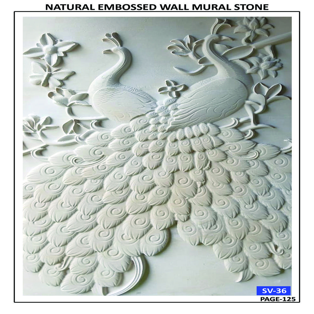NATURAL SANDSTONE EMBOSSED WALL MURAL