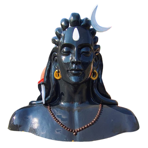 Frp Adiyogi Statue - Color: Black
