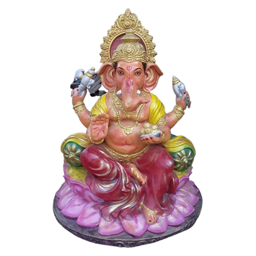 Frp Lord Ganesha Statue - Color: Multicolor
