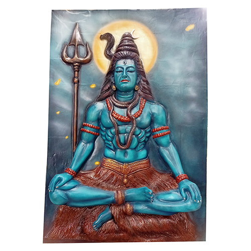 Frp Meditation Shiva Statue - Color: Multicolor