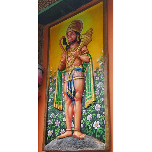 FRP Lord Hanuman Wall Mural