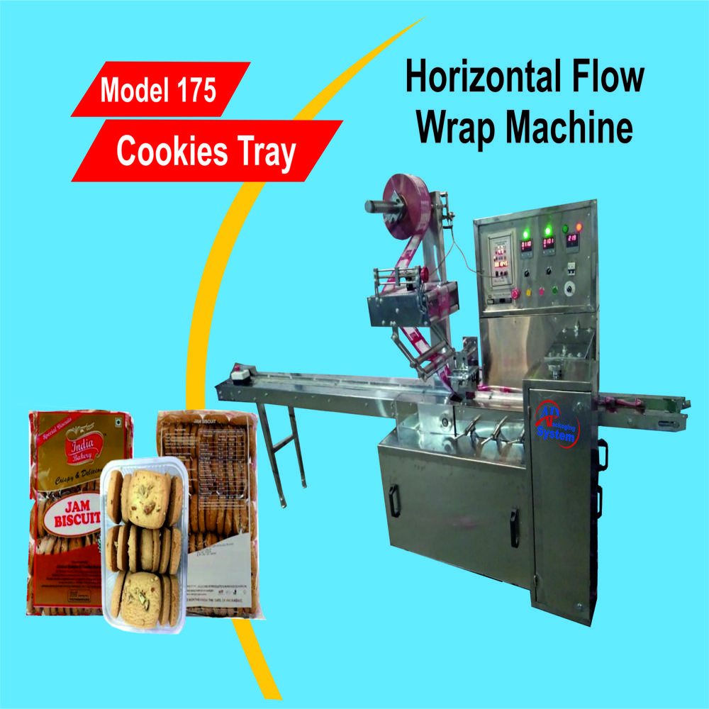 Horizontal Flow Wrap Cookies Tray Packing Machine