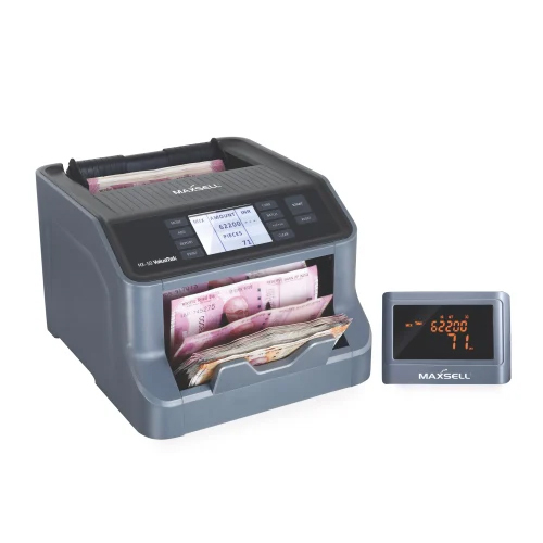 Digital Fully Automatic Maxsell Mx50 Valuetek Machine - Stainless Steel, 800 Note Stacker Capacity, 220 Volt | High Accuracy Note Counting