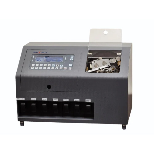 MX CC 600 Coin Counting Machine - Stainless Steel, 20 kg, 600 Coins/Minute Counting Speed, 600 Coin Stacker Capacity, 220 Volt Voltage, 60 Watt Power Consumption, 1-Year Warranty