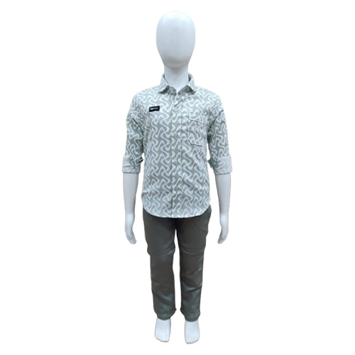 Boys Printed Pant Shirt - Design: Trendy