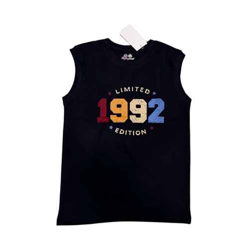 Black Boys Sleeveless  T Shirt