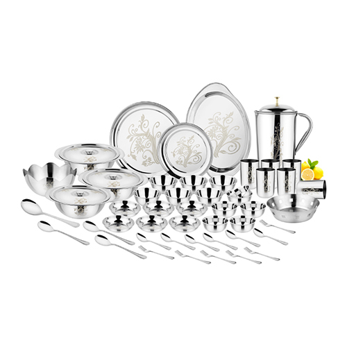 65pcs Dinner Set - Color: Silver