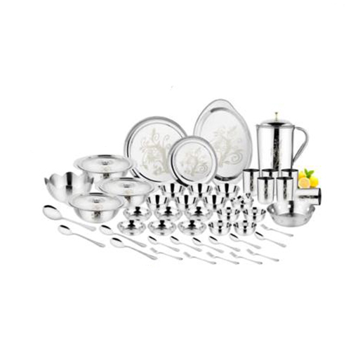 87Pcs Dinner Set - Color: Silver