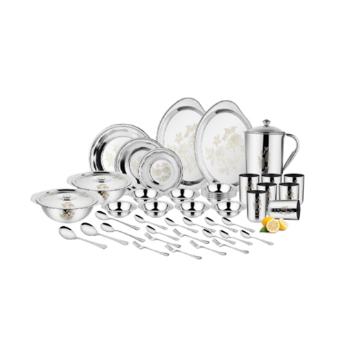 87Pcs Dinner Set - Color: Silver