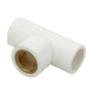 1 X 12 Upvc Reducing Brass Tee - Color: White