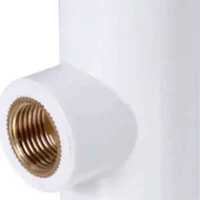X 12 Upvc Reducing Brass Tee - Color: White