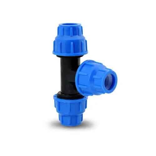 Mdpe Pipe Tee - Color: Black & Blue