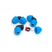 Mdpe Pipe Two Side Adapter Elbow - Color: Black & Blue