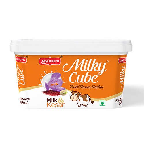 Milky cube Milk mawa mithai (Milk & Kesar)
