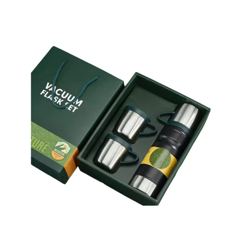 680 Ml Vacuum Flask Gift Set - Color: Multicolor