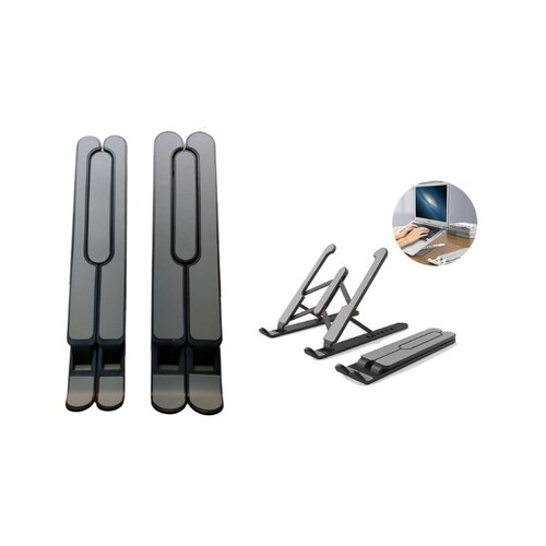 High Grade Plastic Laptop Stand - Color: Black