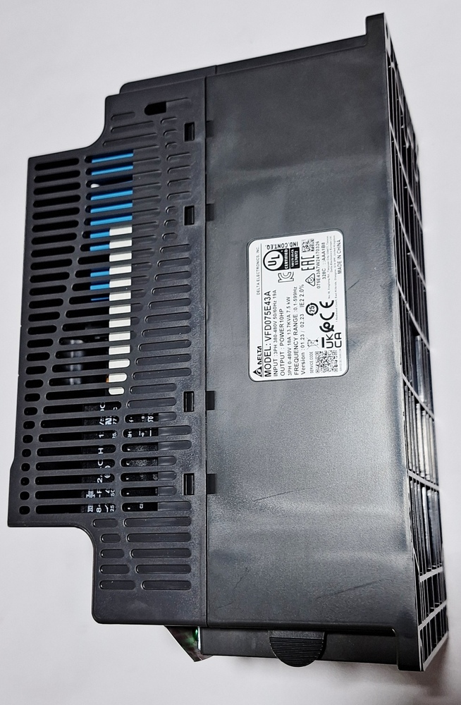 Delta Vfd E Vfd075e43a - 3ph 380-480v Input, 10hp Output 0-480v, 19a, 50/60hz, 13.7kva, Frequency Range 0.1-599hz | Suitable For Industrial Automation