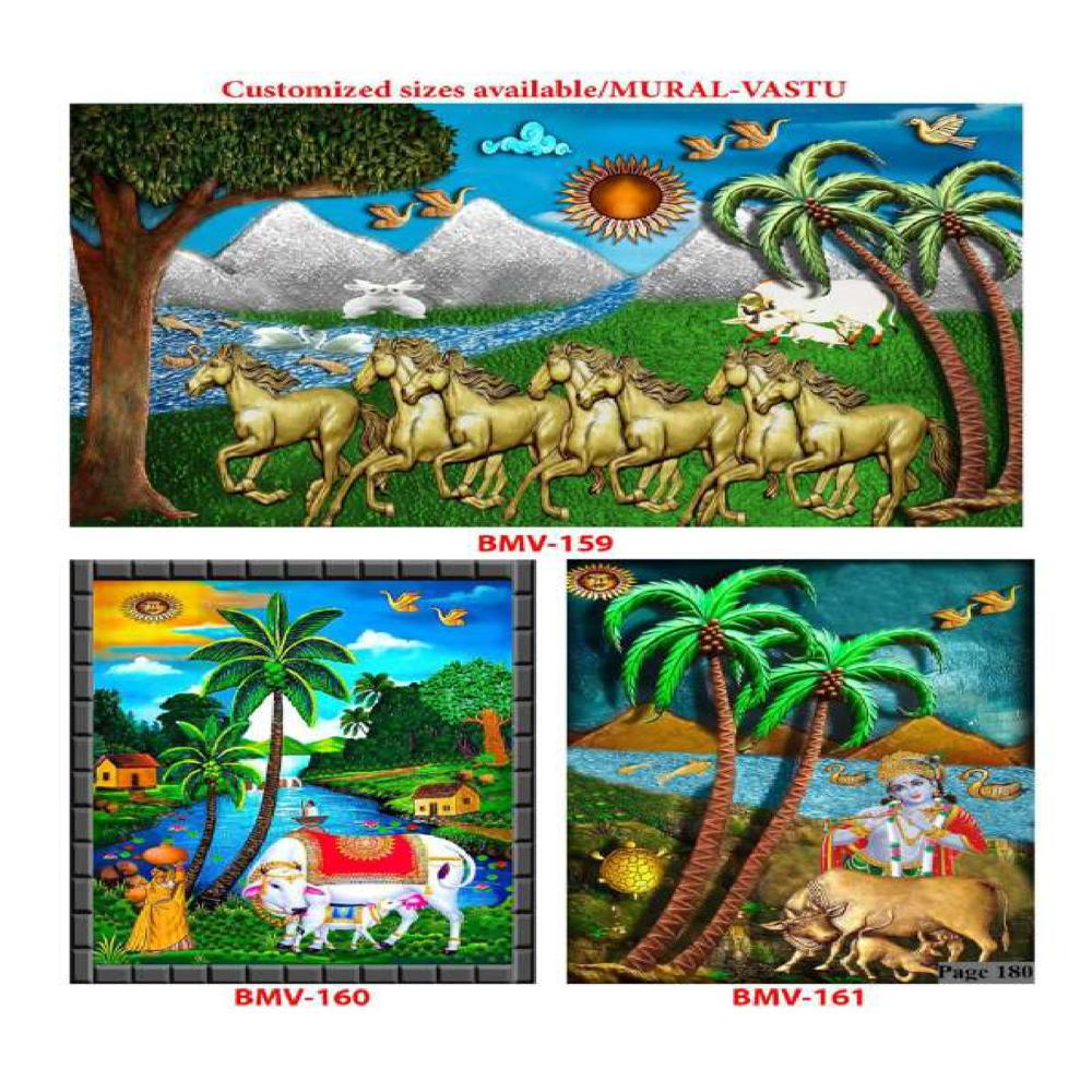 Elevetion Wall Murals Poster Tiles - Ceramic 300x450 Mm Multicolor, Uv Resistant, Waterproof, Glossy 3d Elevation