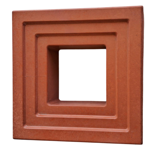 8 Feet Terracotta Clay Jali - Color: Red