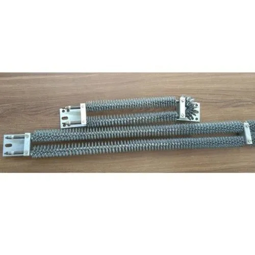 480V Tubular Air Finned Heater - Color: Silver